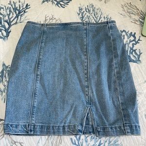 Mini denim skirt